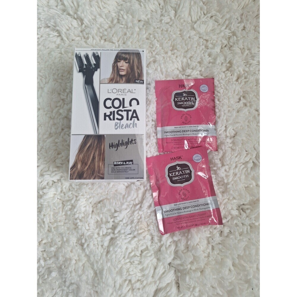 L'Oréal Colorista Bleach Highlights and HASK Keratin Smooth